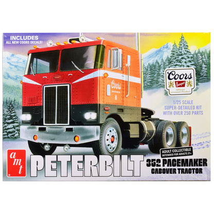 Skill 3 Model Kit Peterbilt 352 Pacemaker Cabover Tractor "Coors" 1/25 Scale Model by AMT