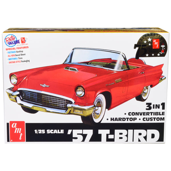 Skill 2 Model Kit 1957 Ford Thunderbird 3-in-1 Kit 1/25 Scale Model by AMT