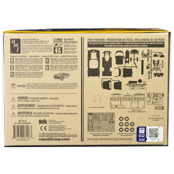 Skill 2 Model Kit 1957 Ford Thunderbird 3-in-1 Kit 1/25 Scale Model by AMT
