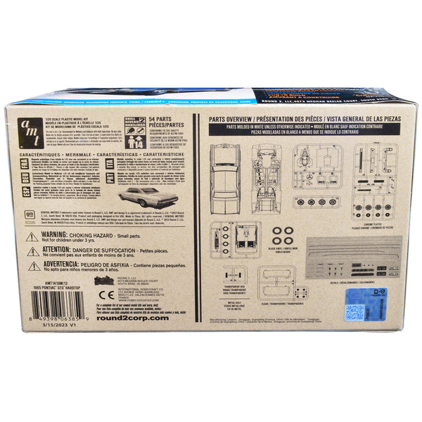 Skill 2 Model Kit 1965 Pontiac GTO Hardtop "Craftsman Plus" Series 1/25 Scale Model by AMT