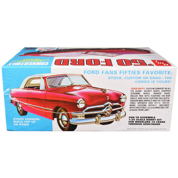 Skill 2 Model Kit 1950 Ford Convertible "Street Rods" 3-in-1 Kit 1/25 Scale Model by AMT