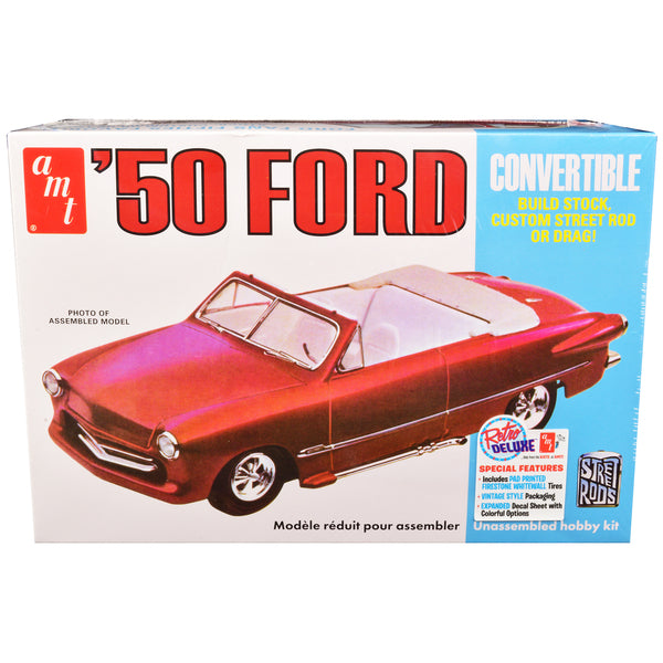 Skill 2 Model Kit 1950 Ford Convertible "Street Rods" 3-in-1 Kit 1/25 Scale Model by AMT