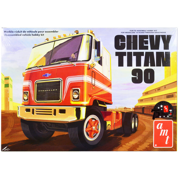 Skill 3 Model Kit Chevrolet Titan 90 Tractor Truck 1/25 Scale Model by AMT