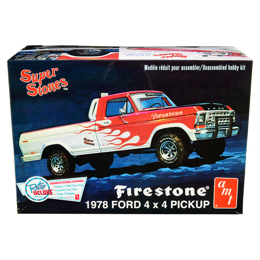 Skill 2 Model Kit 1978 Ford 4x4 Pickup Truck "Firestone Super Stones" 1/25 Scale Model by AMT