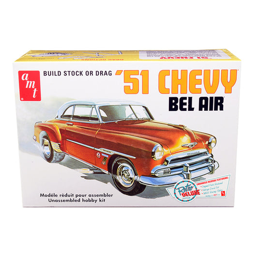 Skill 2 Model Kit 1951 Chevrolet Bel Air 2-in-1 Kit "Retro Deluxe Edition" 1/25 Scale Model by AMT