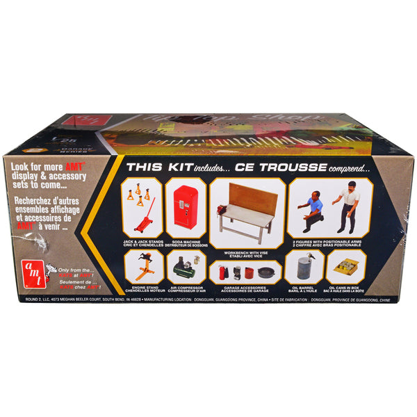 Skill 2 Model Kit Garage Accessory Set #2 with 2 Figures "Tip Top Shop" 1/25 Scale Model by AMT