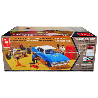 Skill 2 Model Kit Garage Accessory Set #2 with 2 Figures "Tip Top Shop" 1/25 Scale Model by AMT