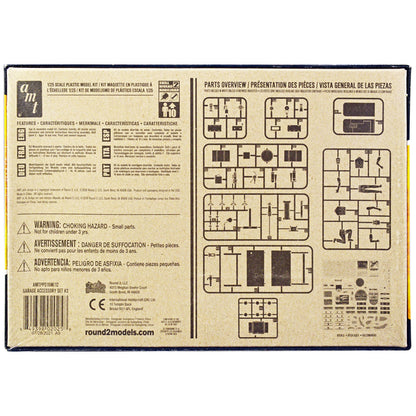 Skill 2 Model Kit Garage Accessory Set #2 with 2 Figures "Tip Top Shop" 1/25 Scale Model by AMT