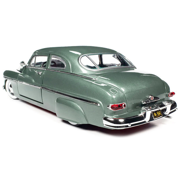 1949 Mercury Eight Coupe Berwick Green Metallic with Green and Gray Interior 1/18 Diecast Model Car by Auto World