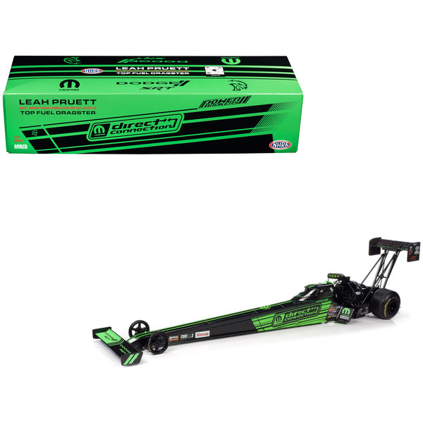 2023 NHRA TFD (Top Fuel Dragster) Leah Pruett "MOPAR - Direct Connection" Green and Black "Tony Stewart Racing" Limited Edition to 1020 pieces Worldwide 1/24 Diecast Model by Auto World