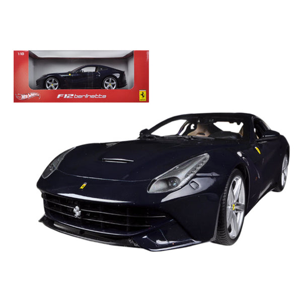 Ferrari F12 Berlinetta Blue 1/18 Diecast Model Car by Hot Wheels