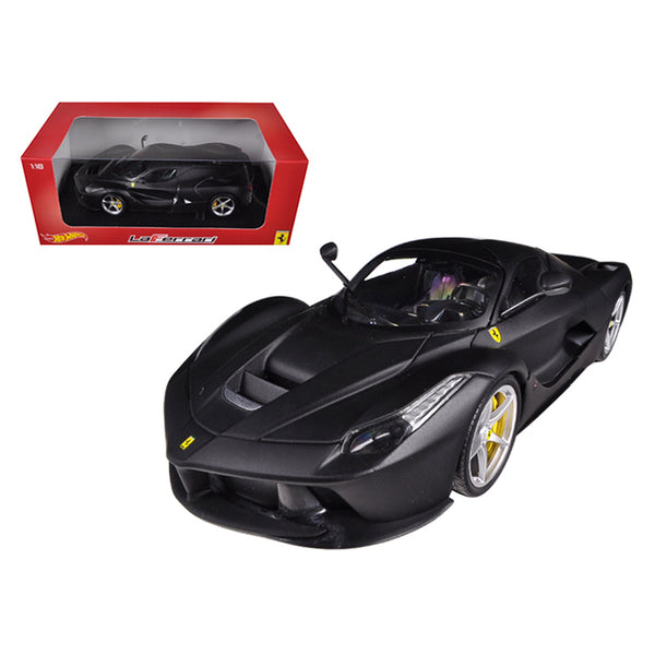 Ferrari Laferrari F70 Hybrid Matt Black 1/18 Diecast Car Model by Hot Wheels