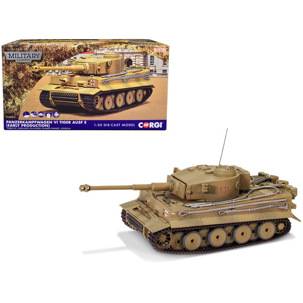 Panzerkampfwagen VI Tiger Ausf E "Tiger 131" Heavy Tank (Early production) "Displayed on Horse Guards Parade London" Limited Edition to 600 pieces Worldwide 1/50 Diecast Model by Corgi