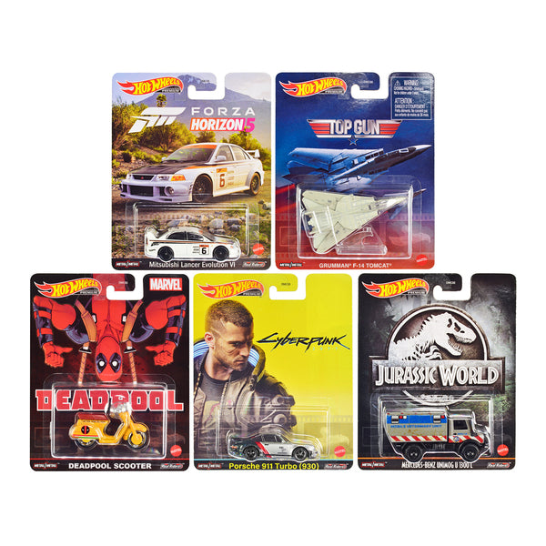 "Retro Entertainment 2022" K Case 5 piece Set Diecast Model Cars by Hot Wheels