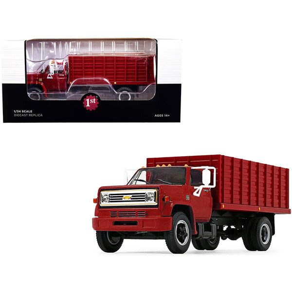 1970s Chevrolet C65 Grain Truck with Corn Load Red 1/34 Diecast Model by First Gear