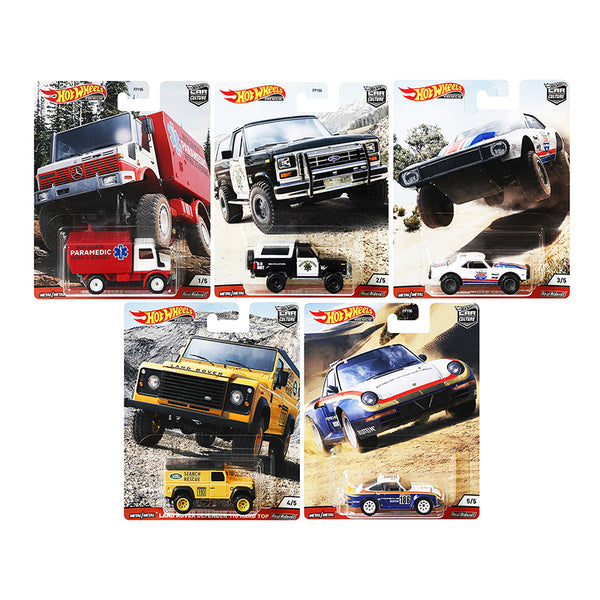 "Wild Terrain" 5 piece Set "Car Culture" Series Diecast Model Cars by Hot Wheels