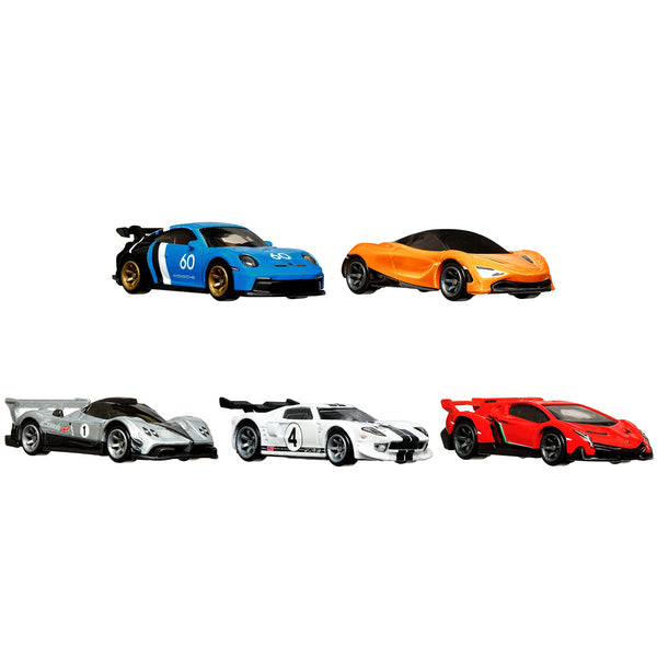 "Speed Machines" 5 piece Set "Car Culture" Series Diecast Model Cars by Hot Wheels