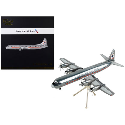 Lockheed L-188A Electra Astrojet Commercial Aircraft "American Airlines" Silver "Gemini 200" Series 1/200 Diecast Model Airplane by GeminiJets