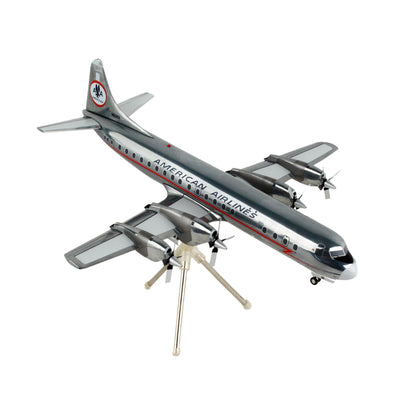 Lockheed L-188A Electra Astrojet Commercial Aircraft "American Airlines" Silver "Gemini 200" Series 1/200 Diecast Model Airplane by GeminiJets