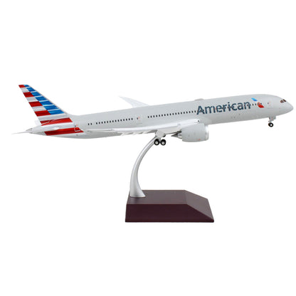 Boeing 787-9 Commercial Aircraft with Flaps Down "American Airlines" Silver "Gemini 200" Series 1/200 Diecast Model Airplane by GeminiJets