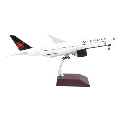 Boeing 777-200LR Commercial Aircraft with Flaps Down "Air Canada" White with Black Tail "Gemini 200" Series 1/200 Diecast Model Airplane by GeminiJets