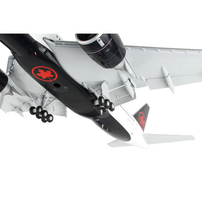 Boeing 777-200LR Commercial Aircraft with Flaps Down "Air Canada" White with Black Tail "Gemini 200" Series 1/200 Diecast Model Airplane by GeminiJets