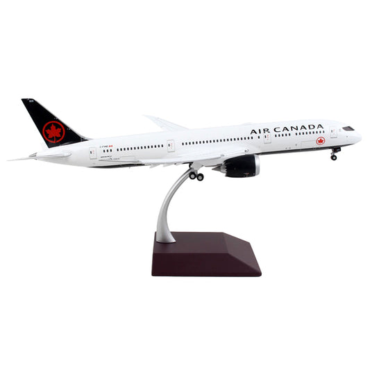 Boeing 787-9 Commercial Aircraft with Flaps Down "Air Canada" White with Black Tail "Gemini 200" Series 1/200 Diecast Model Airplane by GeminiJets