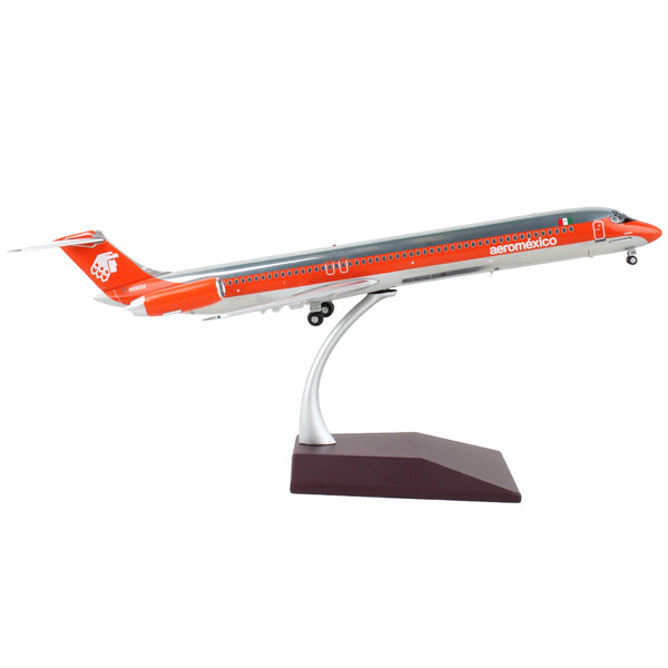 McDonnell Douglas MD-82 Commercial Aircraft "Aeromexico" Orange and Silver "Gemini 200" Series 1/200 Diecast Model Airplane by GeminiJets