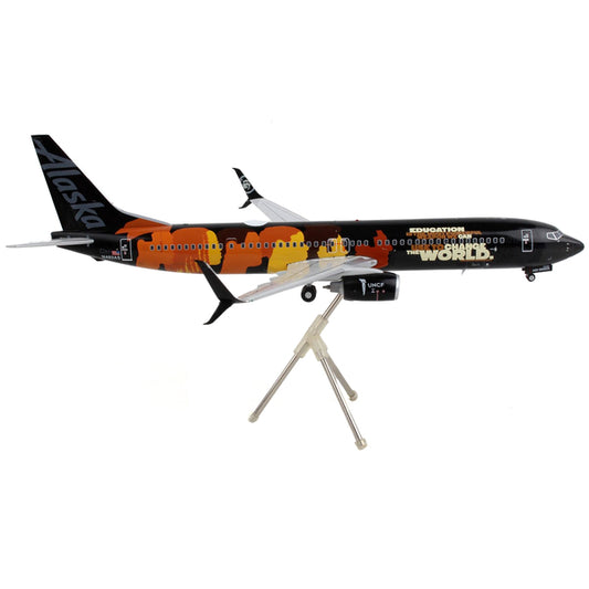 Boeing 737-900ER Commercial Aircraft "Alaska Airlines - Our Commitment" Black with Graphics "Gemini 200" Series 1/200 Diecast Model Airplane by GeminiJets