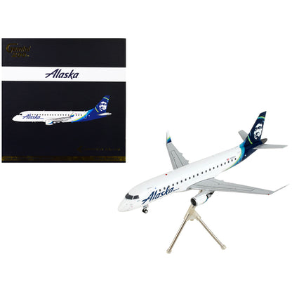 Embraer ERJ-175 Commercial Aircraft "Alaska Airlines" White with Blue Tail "Gemini 200" Series 1/200 Diecast Model Airplane by GeminiJets