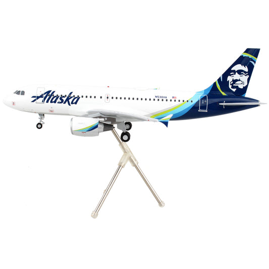 Airbus A319 Commercial Aircraft "Alaska Airlines" White with Blue Tail "Gemini 200" Series 1/200 Diecast Model Airplane by GeminiJets