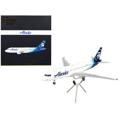 Airbus A319 Commercial Aircraft "Alaska Airlines" White with Blue Tail "Gemini 200" Series 1/200 Diecast Model Airplane by GeminiJets