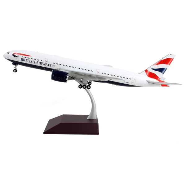 Boeing 777-200ER Commercial Aircraft "British Airways" White with Striped Tail "Gemini 200" Series 1/200 Diecast Model Airplane by GeminiJets