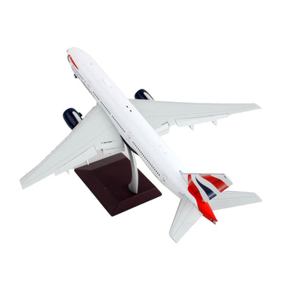 Boeing 777-200ER Commercial Aircraft with Flaps Down "British Airways" White with Striped Tail "Gemini 200" Series 1/200 Diecast Model Airplane by GeminiJets