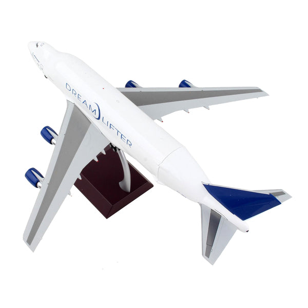 Boeing 747LCF Commercial Aircraft "Dreamlifter" White with Blue Tail "Gemini 200" Series 1/200 Diecast Model Airplane by GeminiJets