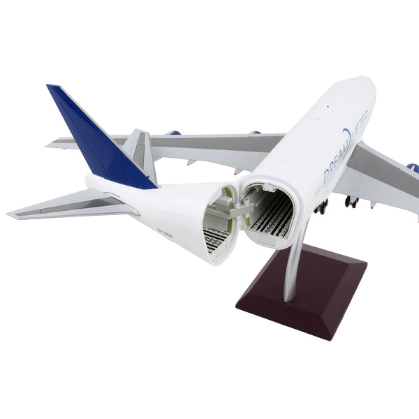 Boeing 747LCF Commercial Aircraft "Dreamlifter" White with Blue Tail "Gemini 200" Series 1/200 Diecast Model Airplane by GeminiJets