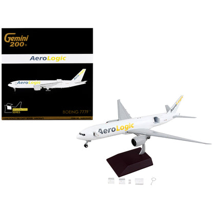 Boeing 777F Commercial Aircraft "AeroLogic" White "Gemini 200 - Interactive" Series 1/200 Diecast Model Airplane by GeminiJets