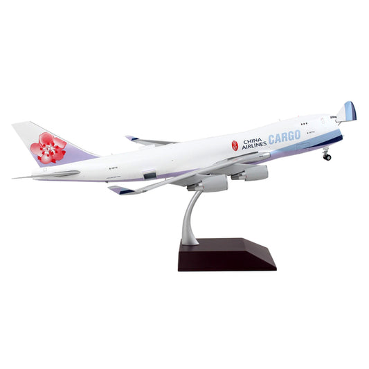 Boeing 747-400F Commercial Aircraft "China Airlines Cargo" White with Purple Tail "Gemini 200 - Interactive" Series 1/200 Diecast Model Airplane by GeminiJets