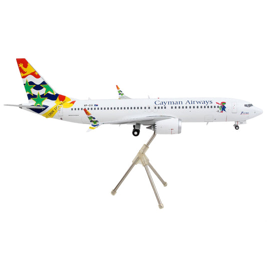 Boeing 737 MAX 8 Commercial Aircraft "Cayman Airways" White with Tail Graphics "Gemini 200" Series 1/200 Diecast Model Airplane by GeminiJets