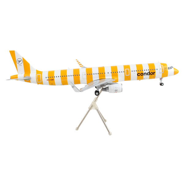 Airbus A321 Commercial Aircraft "Condor Airlines" White and Orange Striped "Gemini 200" Series 1/200 Diecast Model Airplane by GeminiJets