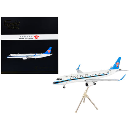 Embraer ERJ-190 Commercial Aircraft "China Southern Airlines" White with Black Stripes and Blue Tail "Gemini 200" Series 1/200 Diecast Model Airplane by GeminiJets