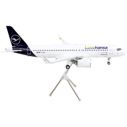 Airbus A320neo Commercial Aircraft "Lufthansa - LoveHansa" White with Blue Tail "Gemini 200" Series 1/200 Diecast Model Airplane by GeminiJets