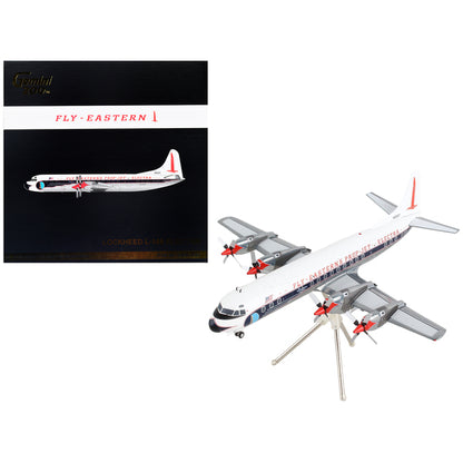 Lockheed L-188 Electra Commercial Aircraft "Eastern Air Lines" White with Blue Stripes "Gemini 200" Series 1/200 Diecast Model Airplane by GeminiJets