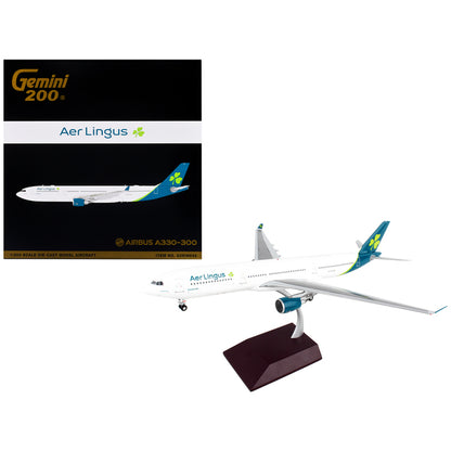 Airbus A330-300 Commercial Aircraft "Aer Lingus" White with Teal Tail "Gemini 200" Series 1/200 Diecast Model Airplane by GeminiJets