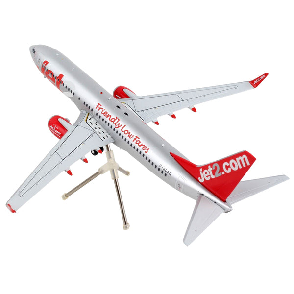 Boeing 737-800 Commercial Aircraft "Jet2.Com" Silver with Red Tail "Gemini 200" Series 1/200 Diecast Model Airplane by GeminiJets