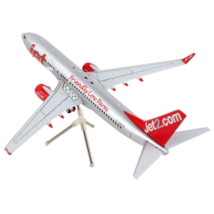 Boeing 737-800 Commercial Aircraft "Jet2.Com" Silver with Red Tail "Gemini 200" Series 1/200 Diecast Model Airplane by GeminiJets