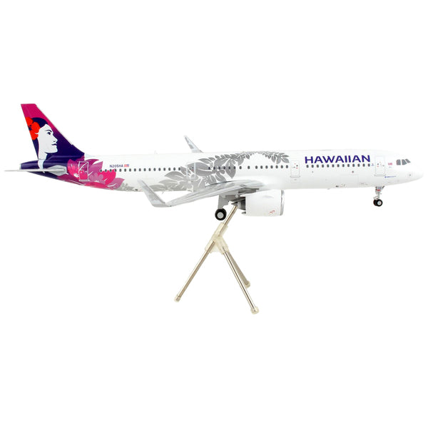 Airbus A321neo Commercial Aircraft "Hawaiian Airlines" White with Purple Tail "Gemini 200" Series 1/200 Diecast Model Airplane by GeminiJets