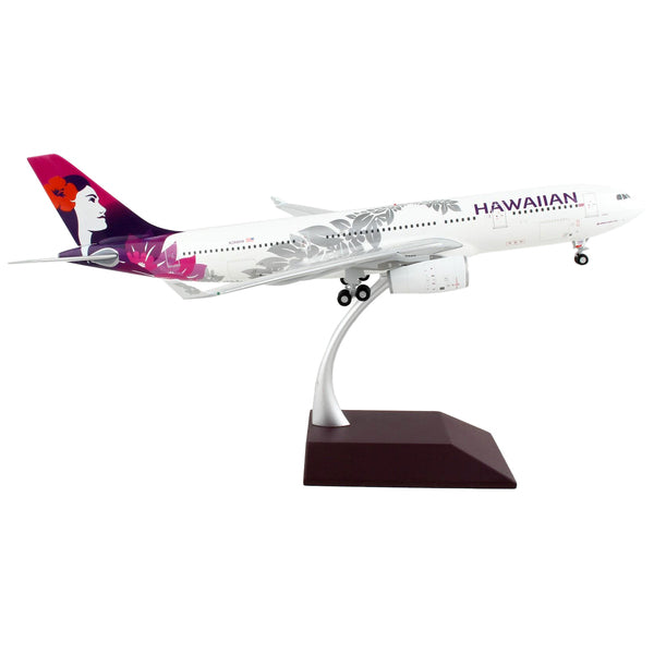 Airbus A330-200 Commercial Aircraft "Hawaiian Airlines" White with Purple Tail "Gemini 200" Series 1/200 Diecast Model Airplane by GeminiJets