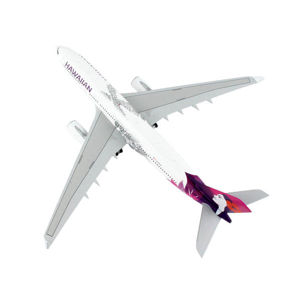 Airbus A330-200 Commercial Aircraft "Hawaiian Airlines" White with Purple Tail "Gemini 200" Series 1/200 Diecast Model Airplane by GeminiJets