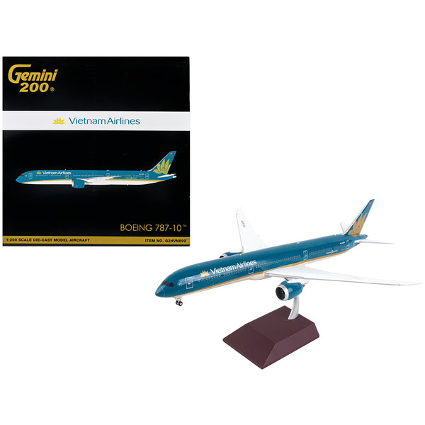 Boeing 787-10 Commercial Aircraft "Vietnam Airlines" Blue with Tail Graphics "Gemini 200" Series 1/200 Diecast Model Airplane by GeminiJets